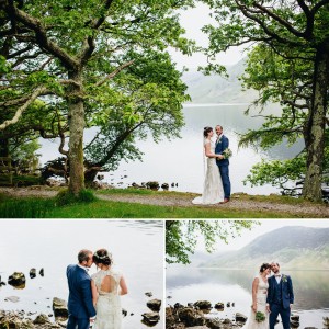 Bride and groom portraits at Crummock Water Lake District