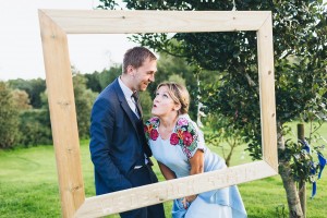 Wooden polaroid frame wedding