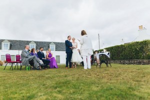 Outdoor wedding ceremony Isle of Skye