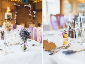 Heather and wheat in vases wedding decor