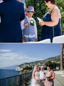 Natural portraits of wedding guests in Sorrento Italy