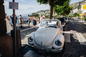 Vintage Beetle wedding car Sorrento Italy
