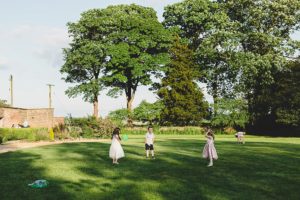 Children playing in the gardens of Hornington Manor