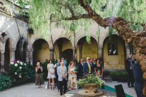 Wedding Guests watching service The Cloisters Sorrento