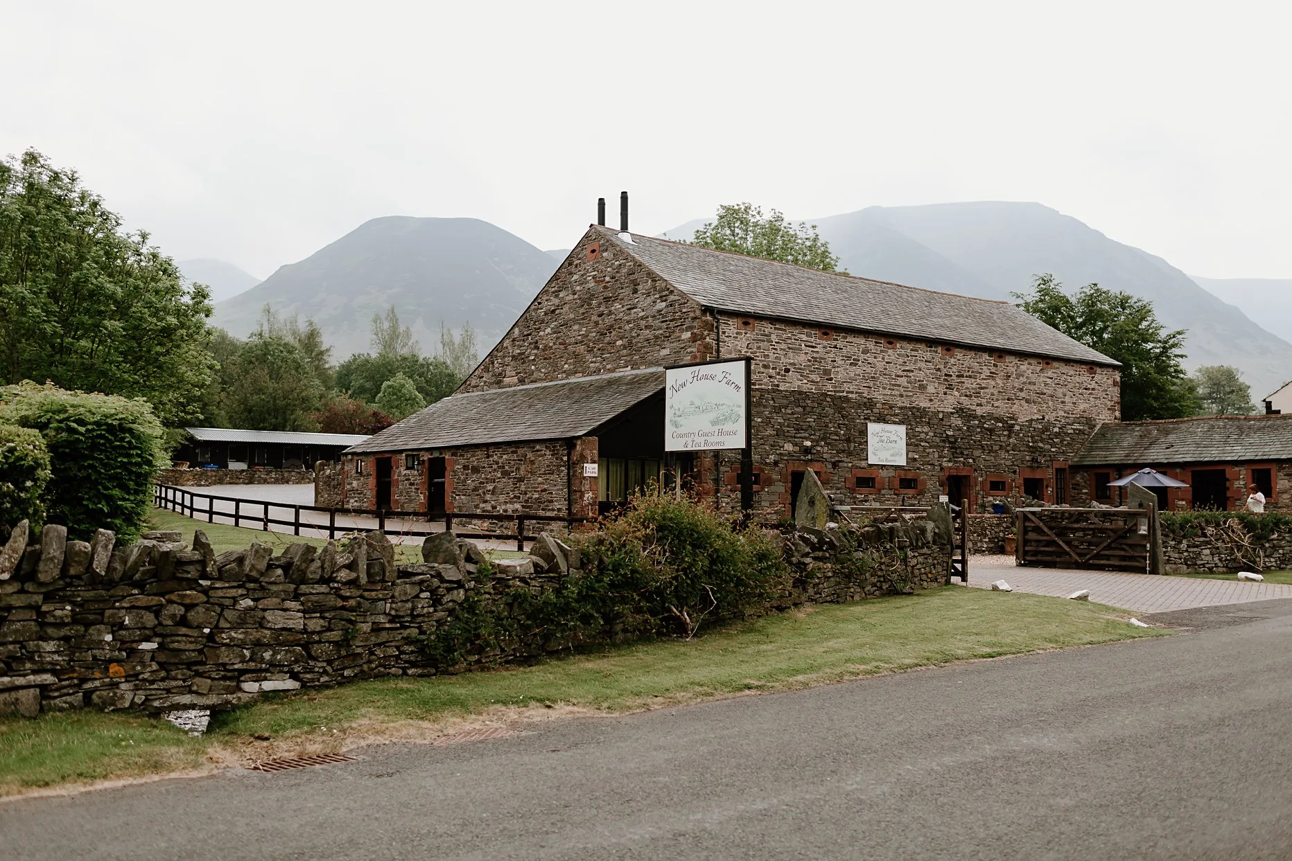Exterior photograph of New House Farm in Lorton Valley, Lake District.